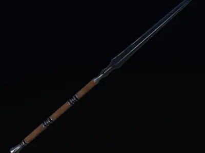 Spear Stylized Medieval PBR Low-poly 3D model