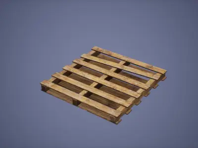 Pallets Low Poly Game Ready wooden Low-poly 3D model