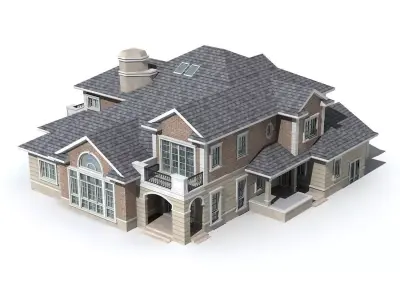 Villa house 3D model 25