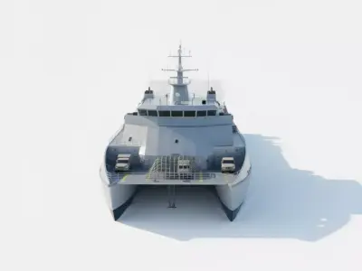 US Navy Catamaran Littoral Combat Ship Low-poly 3D model