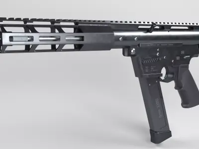 TEC-9 Low-poly 3D model