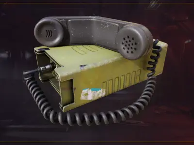 Military Radio R35F Low-poly 3D model