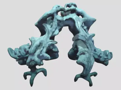 snow double dragon Free 3D model