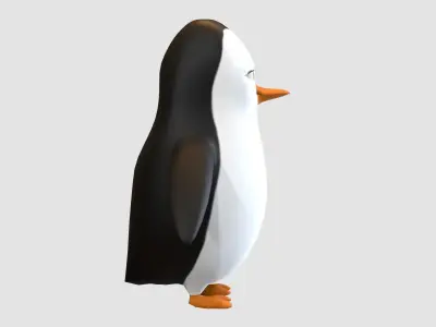 male cartoon penguin  3D model