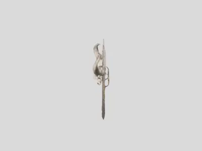 Demon Skull Shield Low-poly 3D model