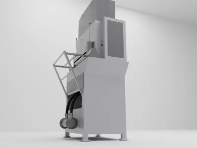 Industrial Hydraulic Punch Cutter Low-poly 3D model