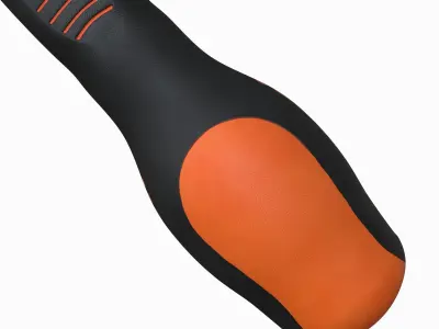 Screwdriver with orange and handle 3D model