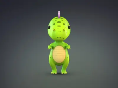 Cartoon Dinosaur Pack Collection 3D model