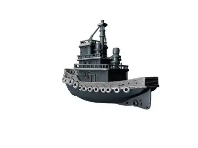 Classic Wooden Boat 3D Model 3D print model