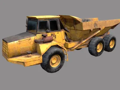Dump truck low poly Low-poly 3D model