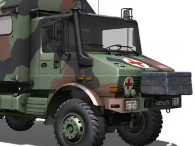 Mercedes Benz Unimog U1300L - Ambulance 3D model