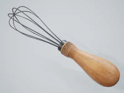Whisk PBR Game Ready wooden - Low-poly 3D model