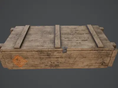 Sealed Ammunition Box Low-poly 3D model