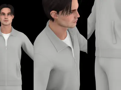 TRACKSUIT and SWEATSUIT mv2 fv2 outfits highpoly 3D model