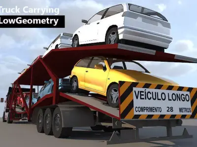 Truck Carrying - Low Geometry 3D model