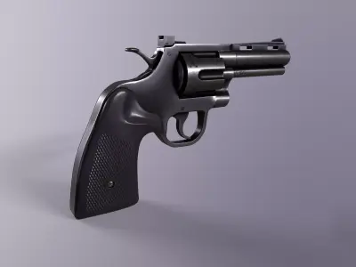 Revolver Free low-poly 3D model buy