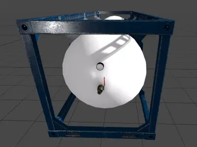 Compressed Gas Cargo Tank Low-poly 3D model