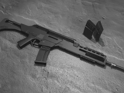 G-36 Assault Rifle Low-poly 3D model