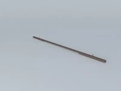 Intercontinental maglev track line- switch Free 3D model