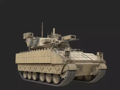3 coatings of USA M2A3 M2 Bradley Infantry Fighting Vehicle Low-poly 3D model