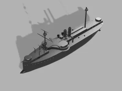 2 in 1 Printable RC Ironclad Dingyuan and Gunboat Tiong Sing  3D print model