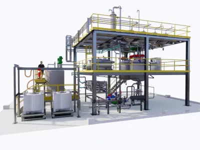 industrial tank factory industry storage equipment 3d model 2 3D model
