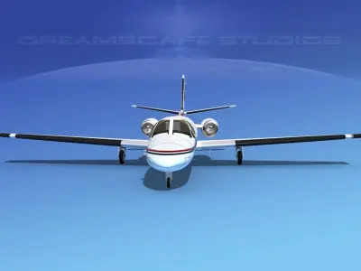 Cessna 500 Citation I V14 3D model purchase