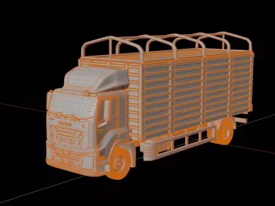 Isuzu Giga Tractor Box Truck 3D model