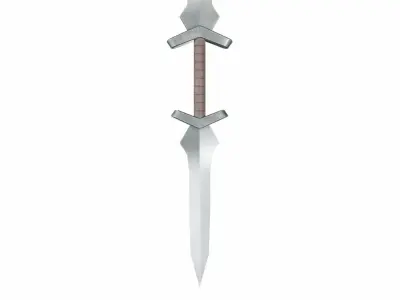 Double sword 9 Low-poly 3D model