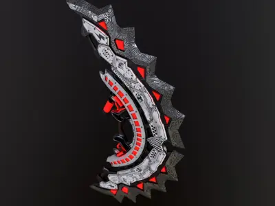 Sci Fi Sword Low-poly 3D model