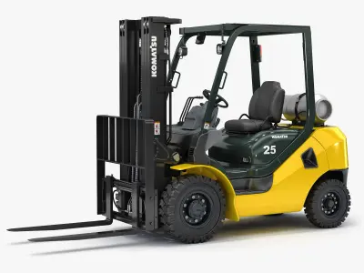 Forklift Komatsu BX50 Rigged 3D model