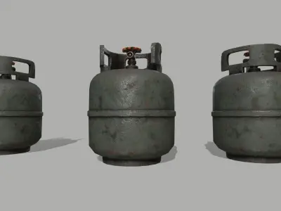 Propane Tank Low-poly 3D model get
