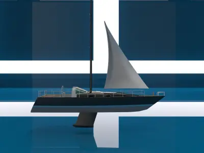 sailing yacht 3D model