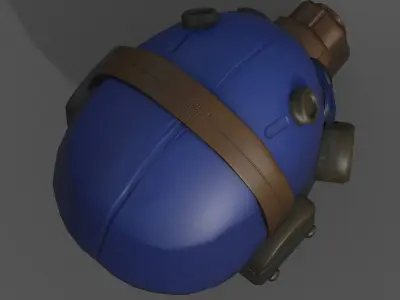 Helmet scifi military combat 3d model low poly  Low-poly 3D model 5