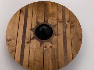 Viking Shield 3D model 7