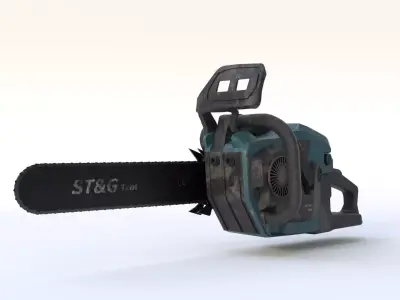 Chainsaw Low-poly 3D model get