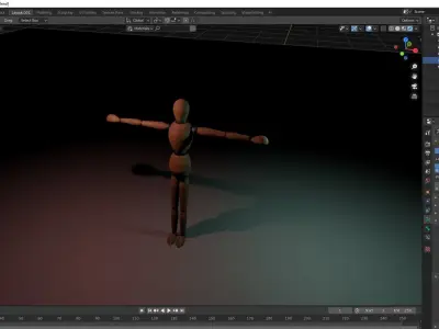 Ikea doll WOODEN Rigged 3D model