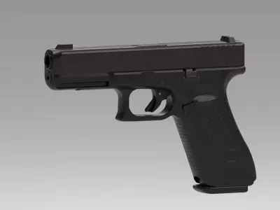 Glock 17 Low-poly 3D model 6