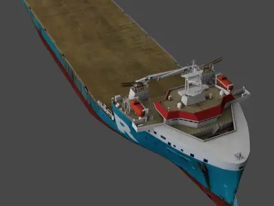 Heavy Load vessel 3D model Low-poly 3D model