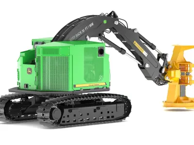 John Deere 853M Tracked Feller Buncher 3D model