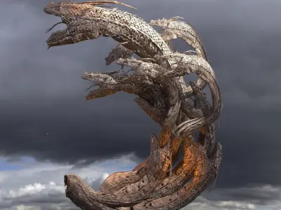 Serpents Hive sculpture skin 2 3D model