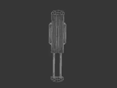 Simple Game-Ready Shock Suspension Set Low-poly 3D model