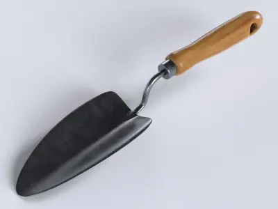 Trowel garden spatula Low-poly 3D model