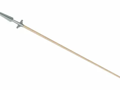 Short spear Low-poly 3D model