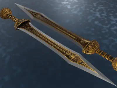 Gladius Sword Free low-poly 3D model