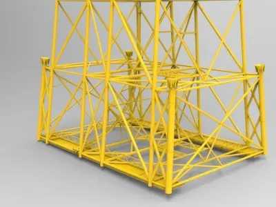 8-pile jacket Free 3D model