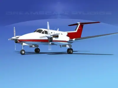 Beechcraft B200 GT King Air V04 3D model