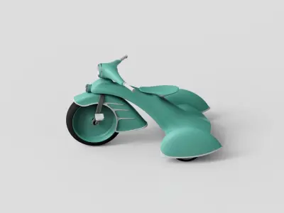High Poly Tricycle Model 3D model