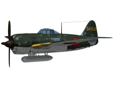 Kawanishi N1K1-Ja Shiden Type11 kou 3D model