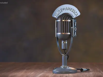  Voice of America Vintage Studio Microphone 